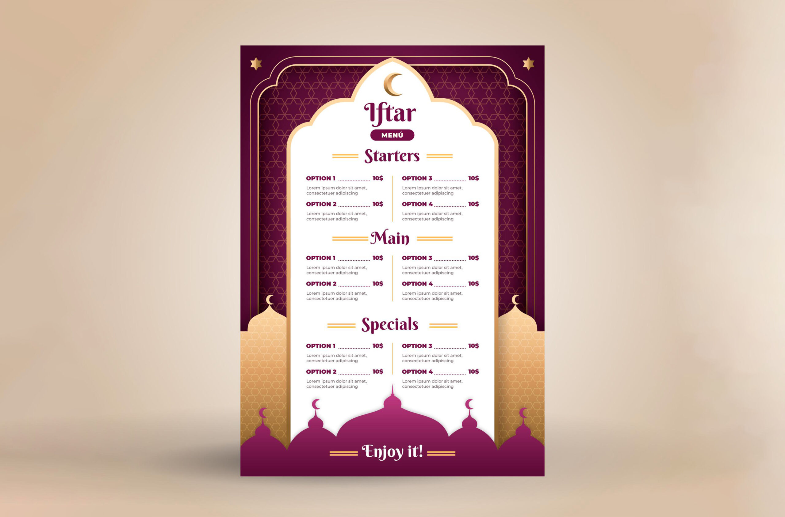 Menu Design Service